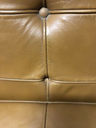Knoll Mies Van Der Rohe Barcelona Leather Chair Cushion Set Vtg Mid Century DWR 6