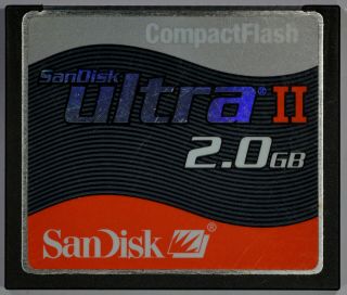 Sandisk 2 Gb Ultra Ii Vintage Compact Flash Mem.  Card Formatted