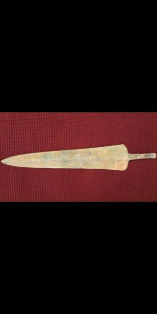 MUSEUM QUALITY 2000 B.  C.  ANCIENT LURISTAN BRONZE LARGE SPEAR POINT 4