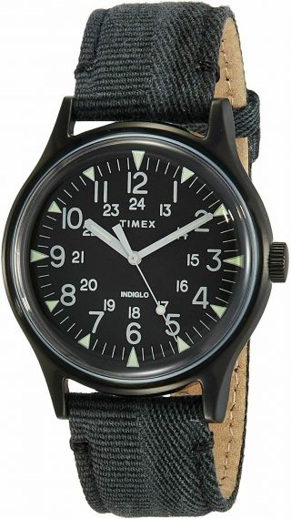 Timex Mk1 Military Style Fabric Black Dial Indiglo Men’s Watch Tw2r68200