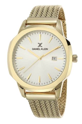 Daniel Klein 42mm Analog Mens Fashion Quartz Watch Gold Tone Mesh Watch