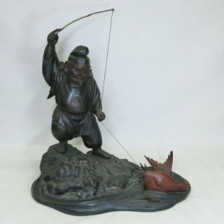 A204: High - Quality Japanese Tokyo - Doki Copper Ware Ebisu Statue With Great Work
