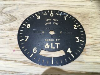 Vintage Ww2 Raf Aircraft Mkxiva Altimeter Gauge Face Dated 1941