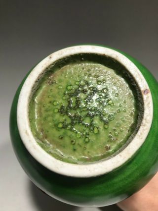 Chinese Porcelain Green Crackle Glazed Ceramic Vase 5
