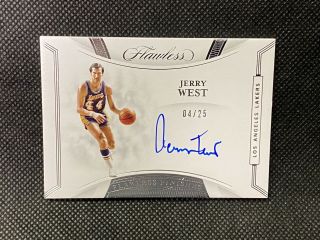 2019 - 20 Flawless Jerry West Silver Auto 4/25 Lakers