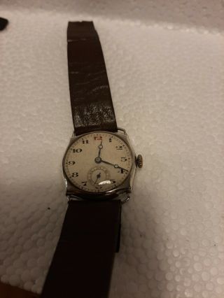 Rare Vintage Arcadia Watch Silver 15 Jewels