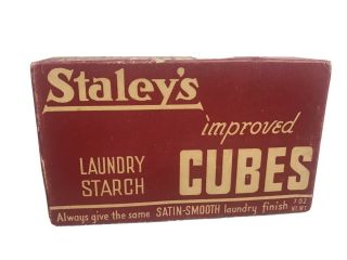 Vintage Staley’s Improved Laundry Starch Cubes W/