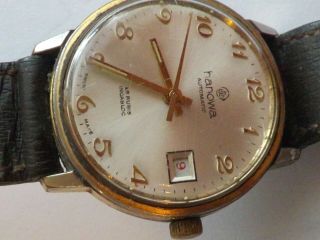 A Vintage Gents Stainless Steel Cased " Hanower " Automatic 25 Jewel Watch