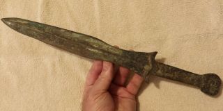 Museum Quality 2,  000 Yr Old Ancient Roman Bronze Dagger Knife Short Sword