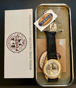 " Limited Edition Fossil " Golf Watch In Tin Container