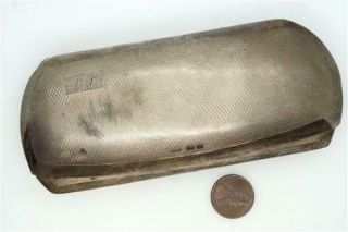 Unusual Vintage English Solid Sterling Silver Glasses Spectacles Case C1934