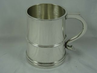 STUNNING sterling silver `QUEEN ANNE` style,  TANKARD,  1942,  318gm 3