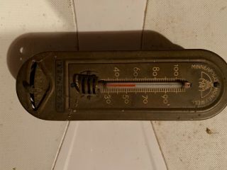 Vintage Minneapolis Honeywell Thermostat Metal Art Deco Timken