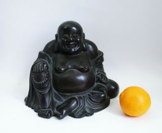 Fine Large Antique Chinese Ming Dynasty (1368 - 1644) Bronze Budai