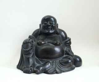 Fine large antique Chinese Ming Dynasty (1368 - 1644) bronze Budai 2