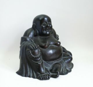 Fine large antique Chinese Ming Dynasty (1368 - 1644) bronze Budai 4