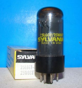 25l6gt 25w6gt Nos Sylvania Vintage Radio Amplifier Vacuum Tube Valve 25l6