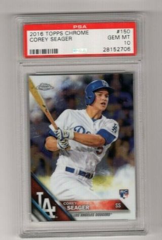 Corey Seager 2016 Topps Chrome Rc Psa 10 2 Available