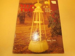 Step 2 Macrame Vintage Pattern Book,  Color Directions,  Table,  Wall Hanging