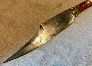 antique Navaja knife horn handle rattlesnake tail Haudeville blade France 19th C 5