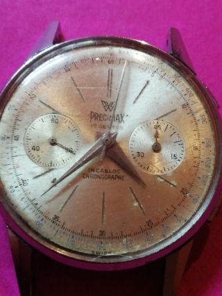 Vintage Precimax Landeron L51 Chronograph Watch 37mm