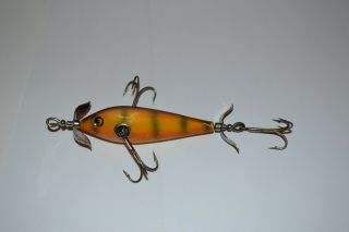 Heddon 100 In Early Perch 1910 Model Marked Spinners
