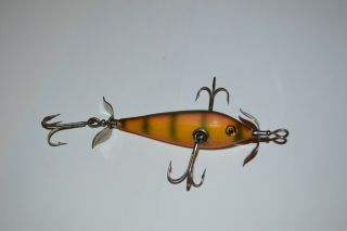 Heddon 100 in Early Perch 1910 model marked spinners 2