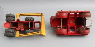 Antique Arcade Cast Iron International Diesel & Auburn Rubber Bulldozer Tractor 6