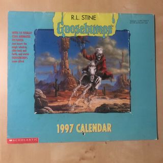 Vintage Rare 1997 Goosebumps Wall Calendar