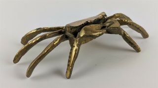 Vintage Brass Crab Figurine Statues 4 " X 2 "