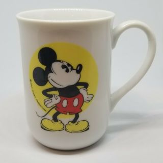 Walt Disney World Disneyland Porcelain Coffee Mug Cup Mickey Mouse Vintage Japan