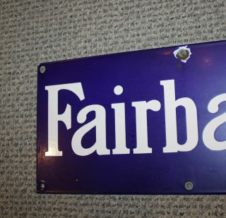 Antique Old Fairbanks – Morse Scales – Blue and White Porcelain Sign 2