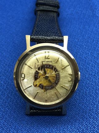 Vintage Helbros 17 Jewels Loyal Order Of The Moose Lodge Men’s Wrist Watch