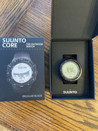 Suunto Core Regular Black Military Tactical Watch W/ Altimeter Barometer Compass