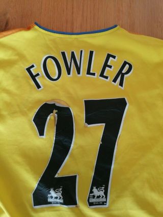 Leeds United Away Football Shirt 2002/2004 Nike Robbie Fowler 27 Vintage L/xl