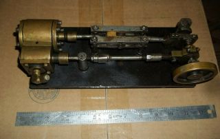 Antique Vintage Steel & Brass 12” Model Live Steam Engine Maybe A Stuart Kit?