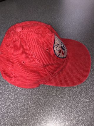 Vintage Philadelphia 76ers Sixers Throwback Retro Corduroy Hat Cap Red USA NBA 2