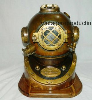 Old Royal Antique Diving Helmet Us Navy Mark V Sca Scuba Marine Gift P253