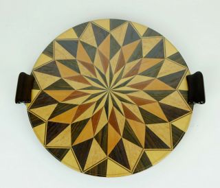 Art Déco Tray Marquetry Different Types Of Wood 1930s Bauhaus Avantgarde