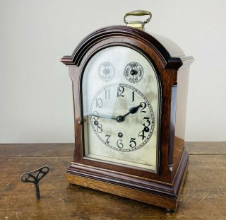 Antique Westminster Quarter Chiming Bracket Mantel Clock By Junghans Germany