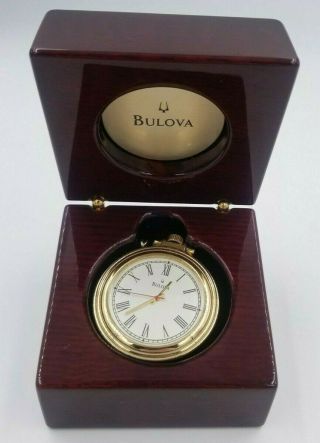 Bulova (b2662) Pocketwatch With Fob/chain And