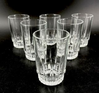 Vintage Set Of 6 Arcoroc France Clear Juice Glasses Tumblers 5oz 3 1/2 "
