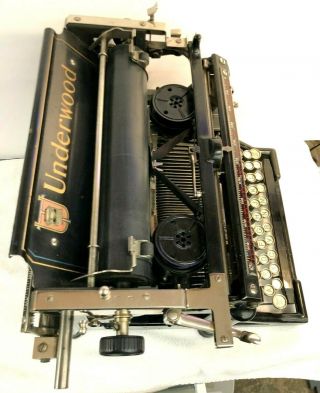 Vintage Underwood Number No.  5 Antique Typewriter, 3