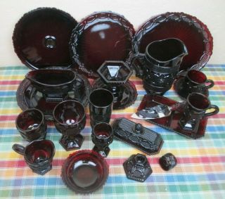 Vintage Avon 1876 Cape Cod Ruby Red Glassware By The Piece (s)