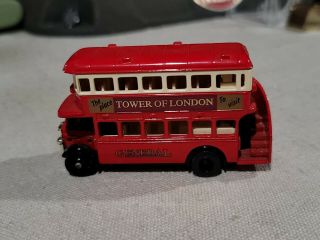 Vintage Lledo Tower Of London Die Cast Double Decker Tour Bus Rare Promo England