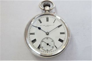 1906 Silver Cased 3/4 Plate Lever Pocket Watch Sir John Bennett London