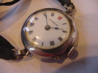1920’s 935 Fine Sterling Silver Fancy Dial Antique Wristwatch Awesome