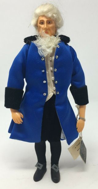 Vintage Made In England Peggy Nisbet George Washington Doll H/ 253 Arms Loose