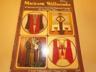 Macrame Wallworks,  Vintage Pattern Instruction Book,  Macrame Wall Hangings,