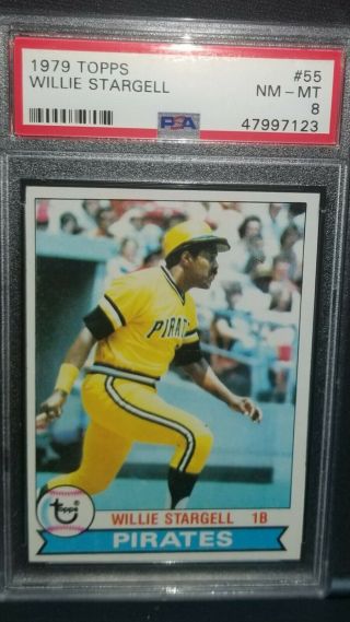 1979 Topps Willie Stargell Pittsburgh Pirates 55 Psa 8